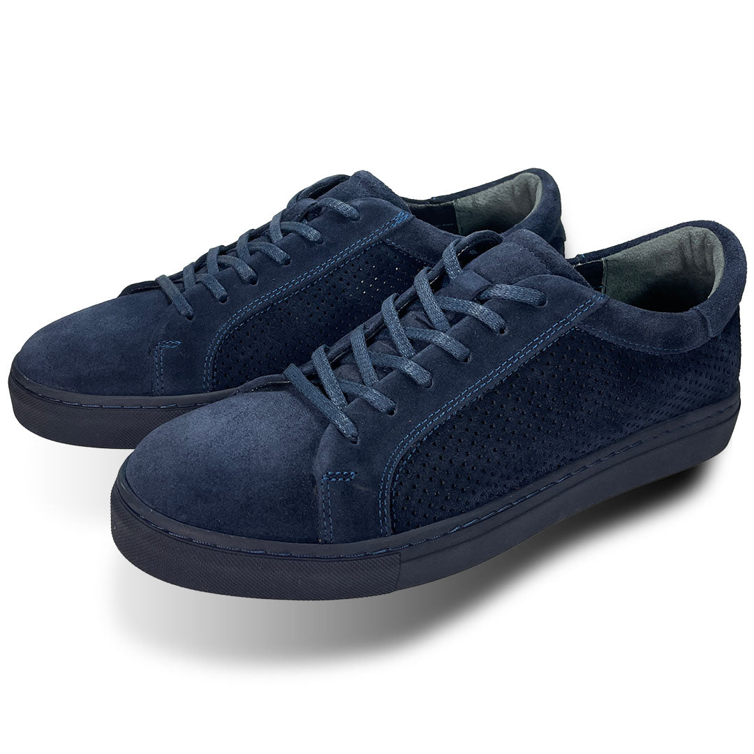 Men's Suede Trainers Blue Shoes â Coogan London